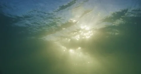 Underwater Surface With Rays of Light. Stock Footage 76282875