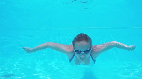 Underwater Swimmer Video stock 55301235