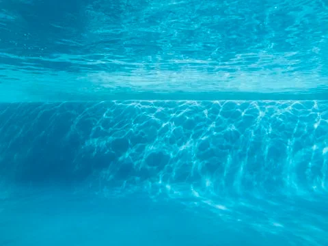 Underwater swimming pool ledge Stock Photos