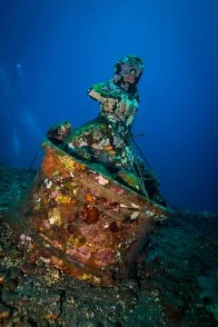 Underwater temple Stock Photos