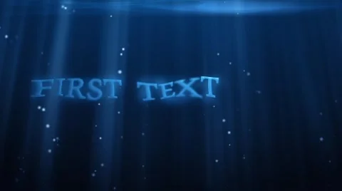 Underwater text Stock After Effects