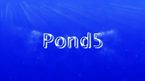 Underwater Text Transformation After Effects stock