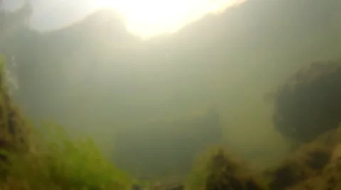 Underwater, Tide Pool, Video looking at Sky Stock-Footage 40432153