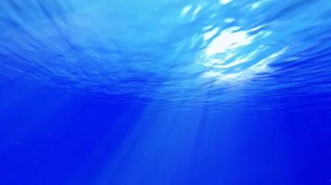 Underwater Tropical LM03 Loop Sun Rays and Bubbles Animation Stock Footage 27411493