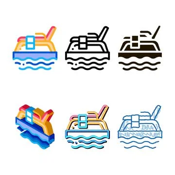 Underwater tube icon range vector outline Stock Illustration