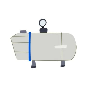 Underwater vacuum pump cartoon vector illustration Stock Illustration