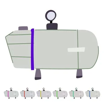 Underwater vacuum pump vector cartoon graphic 库存插图