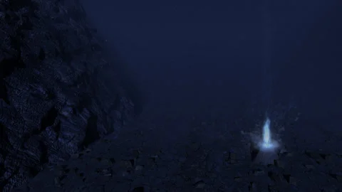 Underwater Vent Flame Stock Footage 134909196