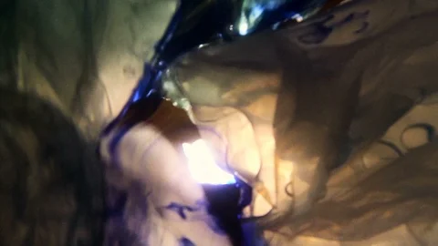 Underwater view, bottles and disposable plastic bags thrown into the water Stock Footage 104127329