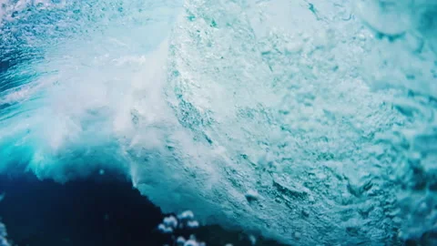 Underwater view of the breaking ocean wa... | Stock Video | Pond5