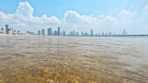 Underwater View of Colombo Beach, Sri Lanka Stock Footage 344707204