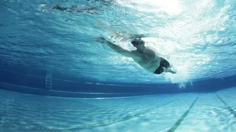 Underwater view crawl swimmer Vidéo 12027909