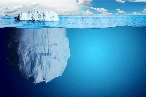 Underwater view of iceberg Stock Illustration