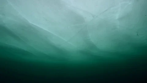 Underwater view of ices, icediving in like Stock Footage 72237831