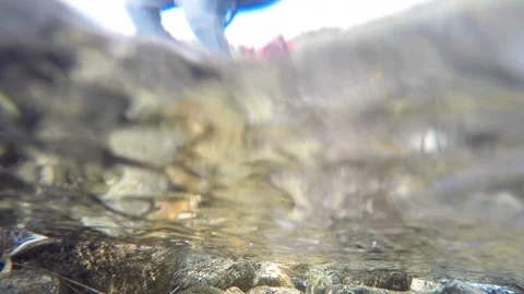 Underwater view of a mountainous river Ganges 動画素材 113792067