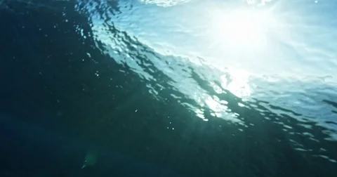 Underwater View of Ocean Wave Stock Footage 71314337