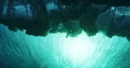 Underwater View Of Ocean Wave Stock Footage