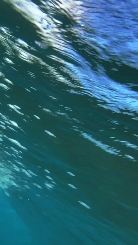 Underwater view of ocean wave Stock Footage 296203960