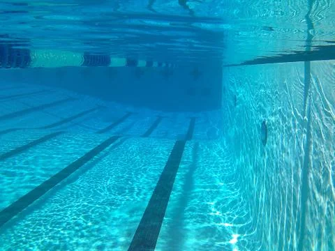 Underwater view of a pool Stock Photos