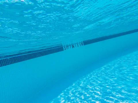 Underwater view from the pool Stock Photos