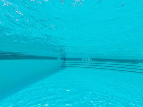 Underwater view from the pool Stock Photos