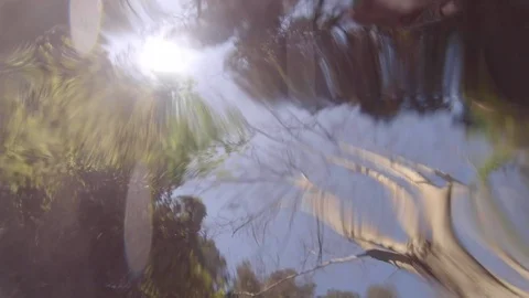 Underwater view of the sky inside the river Stock Footage 105129337