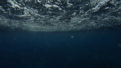 Underwater view on storm waves on evening time Stock Footage 250842104