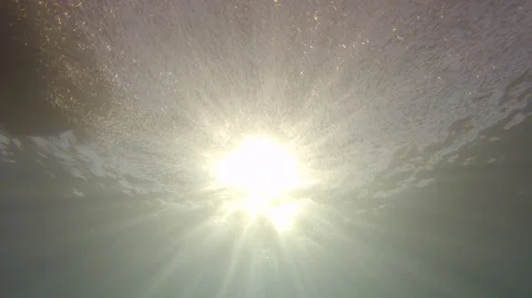 Underwater view sun light Stock-Footage 107078290