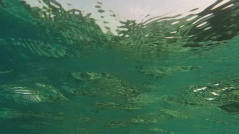 Underwater view of surface of ocean water Vídeos de archivo 234074317