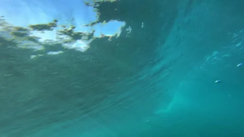 Underwater view of surfers in the ocean  Stock Footage 296208644