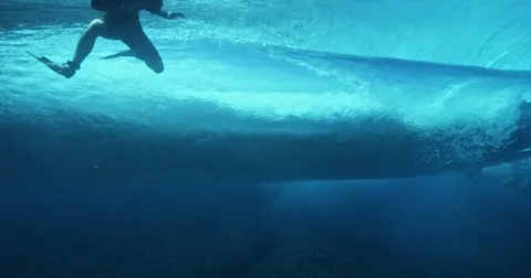 Underwater View of Surfing Stock Footage 71322140