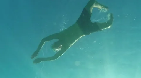 Underwater view of swimmer Stock Footage 43064287