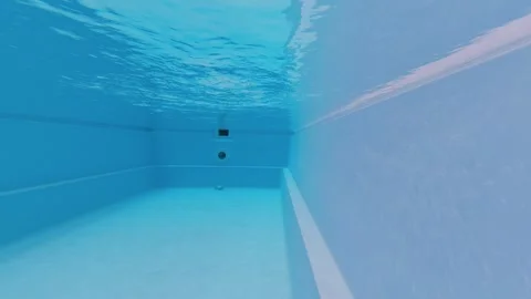 Underwater View of Swimming Pool Clean Blue Water with Wall Jets Stock-Footage 344270105