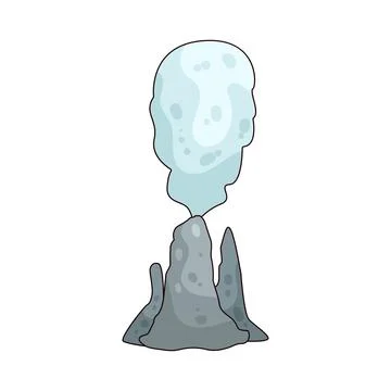 Underwater Volcano illustration Stock Illustration