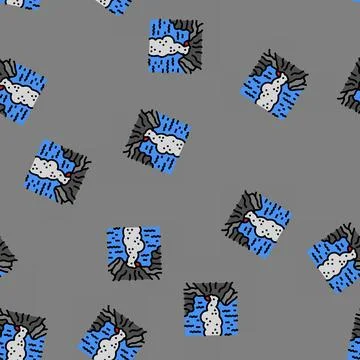 Underwater volcano lava vector seamless pattern 库存插图
