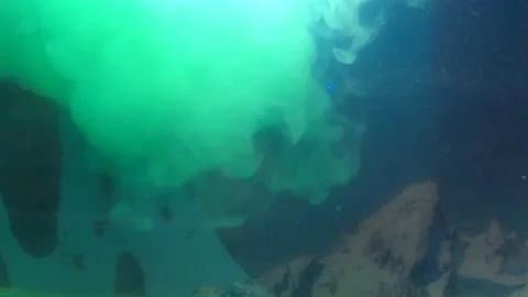 Underwater waterfall Stock Footage