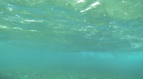 Underwater wave breaking Stock Footage 8989856