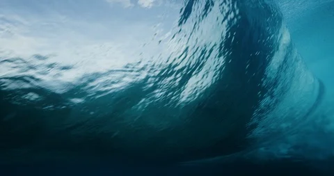 An underwater world below the waves Stock Footage 114700695