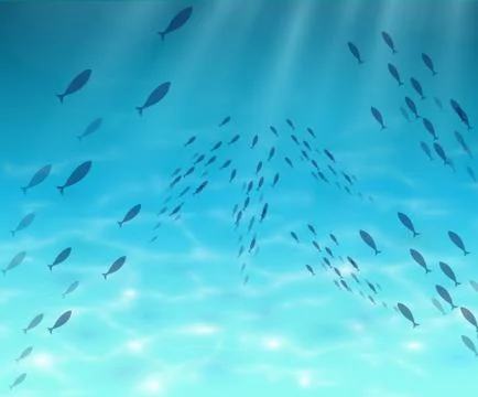Underwater world fish Illustrazione stock