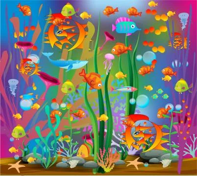 Underwater world Stock Illustration