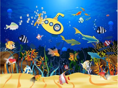 Underwater world Stock Illustration