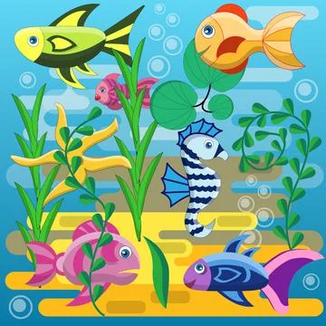 Underwater world. Stock Illustration