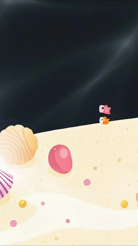 Underwater World with shells against dark sky Background Video stock 303951751