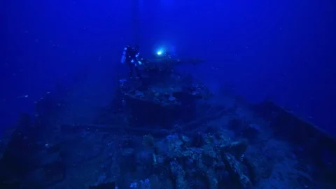 Underwater wreck war Video stock 325733522