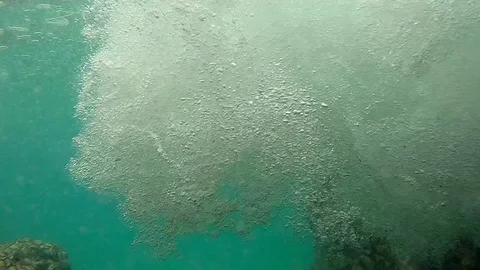 UNDERWATER_Heavy wave view from the ocean Stock Footage 75272502