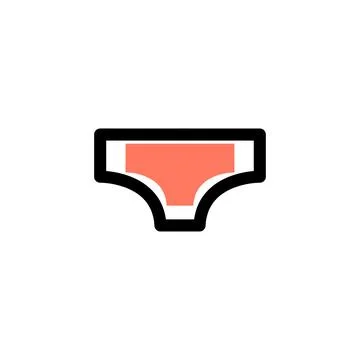 Underwear Conceptual Flat Icon Vector Illustration Design Stock Illustration