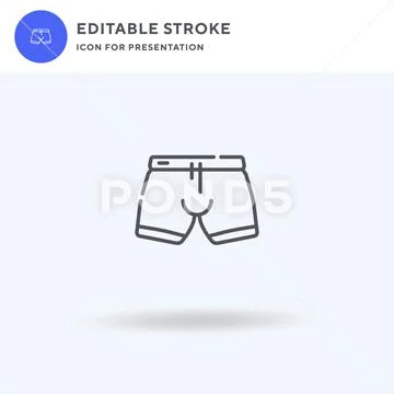 Underwear icon vector, filled flat sign, solid pictogram isolated on white, logo Stock Illustration