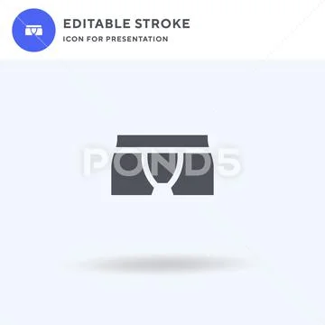 Underwear icon vector, filled flat sign, solid pictogram isolated on white, logo Stock Illustration