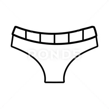 Underwear pants line style icon Stock Illustration