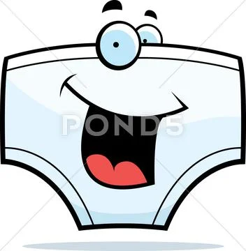 Underwear Smiling Stock Illustration